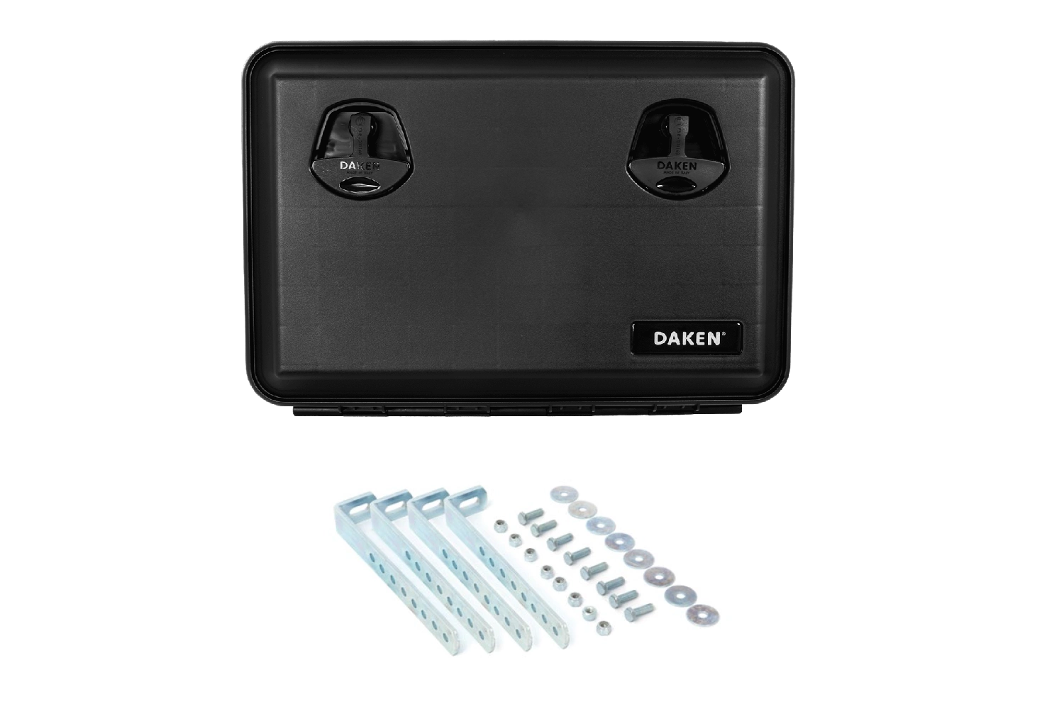 Coffre à Outils DAKEN Just 500 - 41 Litres - Résistant Aux Intempéries - Noir - Fabriqué En Italie