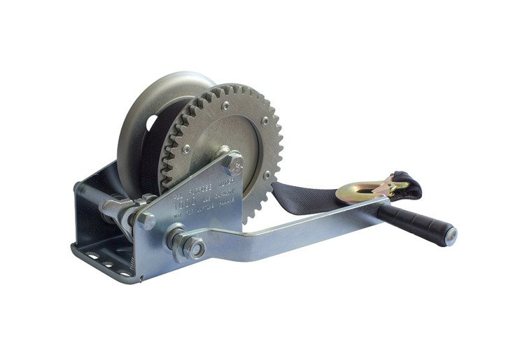 Treuil Manuel Knott 1135 Kg – Pour Remorque Porte-voiture Ou Bateau, Câble 7 M, 2 Vitesses, Boîtier Bleu